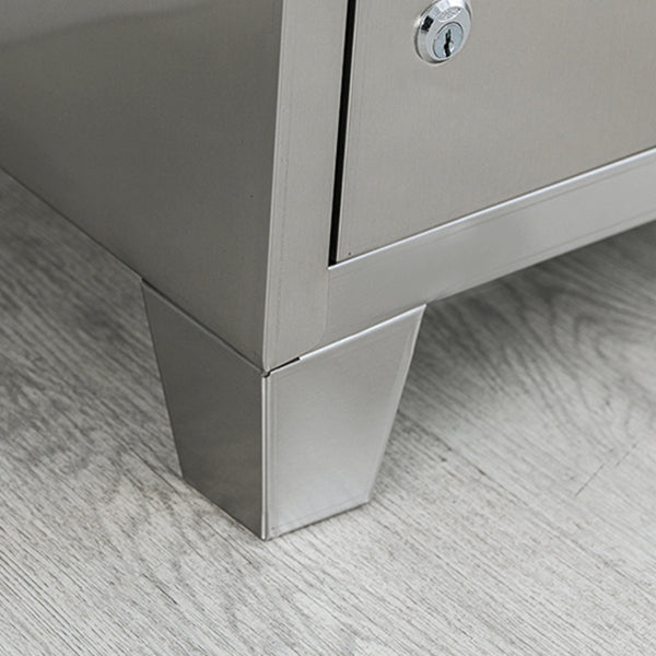 35,5 "L x 16,5" W x 71 "H Armoire de rangement de porte à charnière avec portes en métal avec portes métalliques