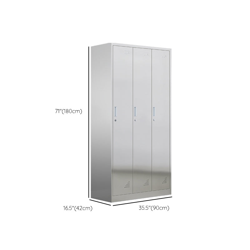 35,5 "L x 16,5" W x 71 "H Armoire de rangement de porte à charnière avec portes en métal avec portes métalliques