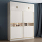 White Colour Wooden Wardrobe Modern Cloth Rod Included Wardrobe Closet for Bedroom