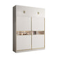 White Colour Wooden Wardrobe Modern Cloth Rod Included Wardrobe Closet for Bedroom
