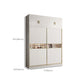 White Colour Wooden Wardrobe Modern Cloth Rod Included Wardrobe Closet for Bedroom