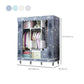 Matte Finish Wardrobe with Metal Legs Modern Bedroom Storage Cabinet