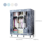 Matte Finish Wardrobe with Metal Legs Modern Bedroom Storage Cabinet
