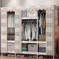Armoire de style contemporain placard de garde-robe de chambre en métal avec rail de vêtements