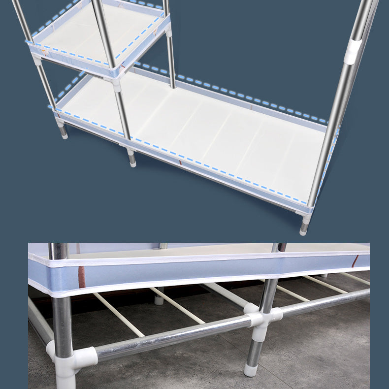 Armoire de style contemporain placard de garde-robe de chambre en métal avec rail de vêtements