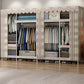 Armoire de style contemporain placard de garde-robe de chambre en métal avec rail de vêtements