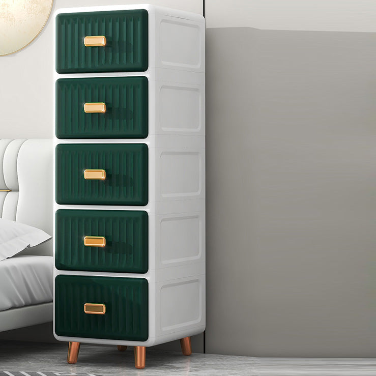 Cabinet de rangement en plastique mate en plastique armoire contemporaine avec des jambes métalliques