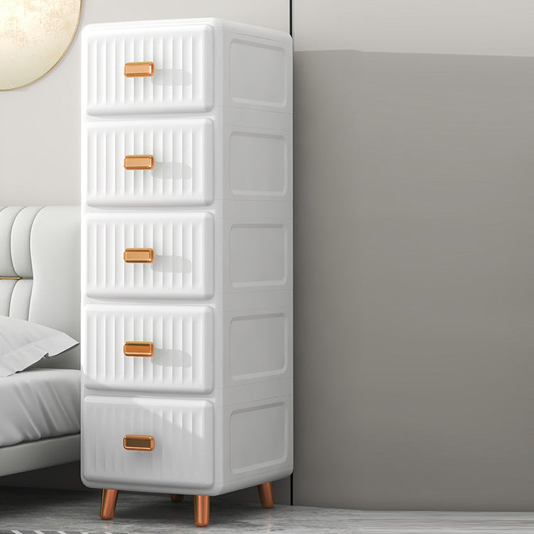 Cabinet de rangement en plastique mate en plastique armoire contemporaine avec des jambes métalliques