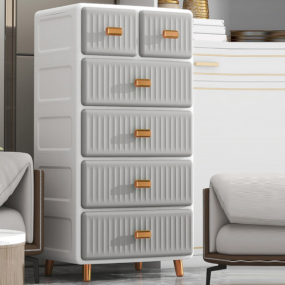 Cabinet de rangement en plastique mate en plastique armoire contemporaine avec des jambes métalliques