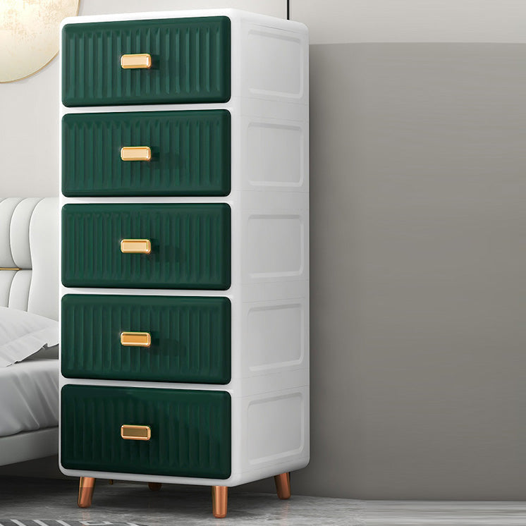 Cabinet de rangement en plastique mate en plastique armoire contemporaine avec des jambes métalliques