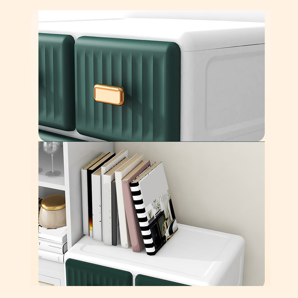 Cabinet de rangement en plastique mate en plastique armoire contemporaine avec des jambes métalliques