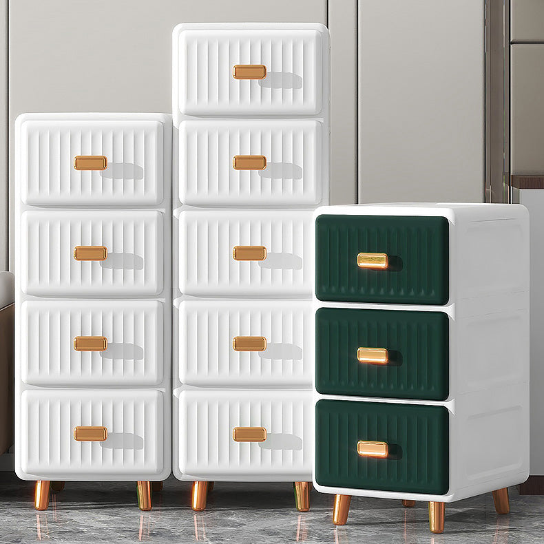Cabinet de rangement en plastique mate en plastique armoire contemporaine avec des jambes métalliques