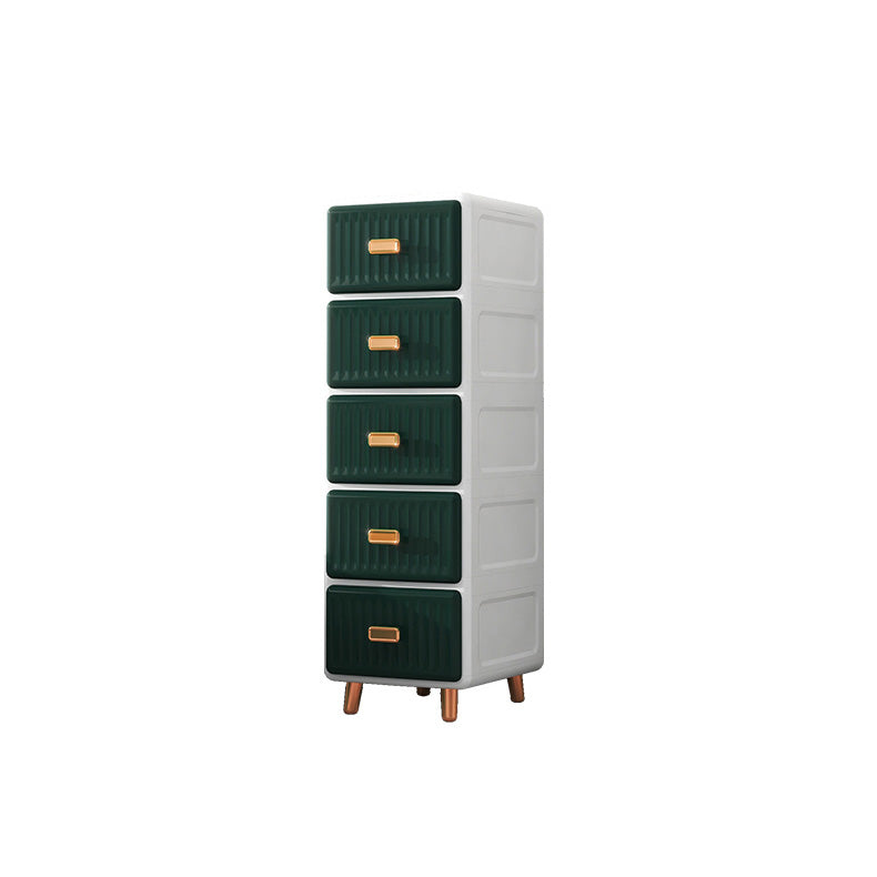 Cabinet de rangement en plastique mate en plastique armoire contemporaine avec des jambes métalliques
