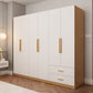 Contemporary Style Wardrobe Wooden Bedroom Closet with Hinged Door