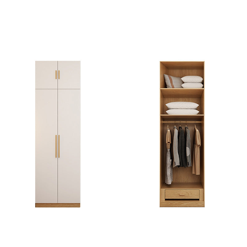 Contemporary Style Wardrobe Wooden Bedroom Closet with Hinged Door