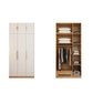 Contemporary Style Wardrobe Wooden Bedroom Closet with Hinged Door