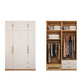 Contemporary Style Wardrobe Wooden Bedroom Closet with Hinged Door