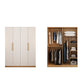 Contemporary Style Wardrobe Wooden Bedroom Closet with Hinged Door