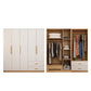 Contemporary Style Wardrobe Wooden Bedroom Closet with Hinged Door