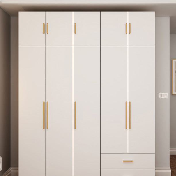 Contemporary Style Wardrobe Wooden Bedroom Closet with Hinged Door