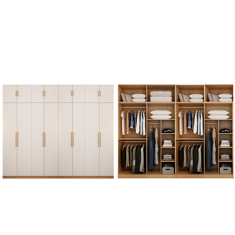 Contemporary Style Wardrobe Wooden Bedroom Closet with Hinged Door