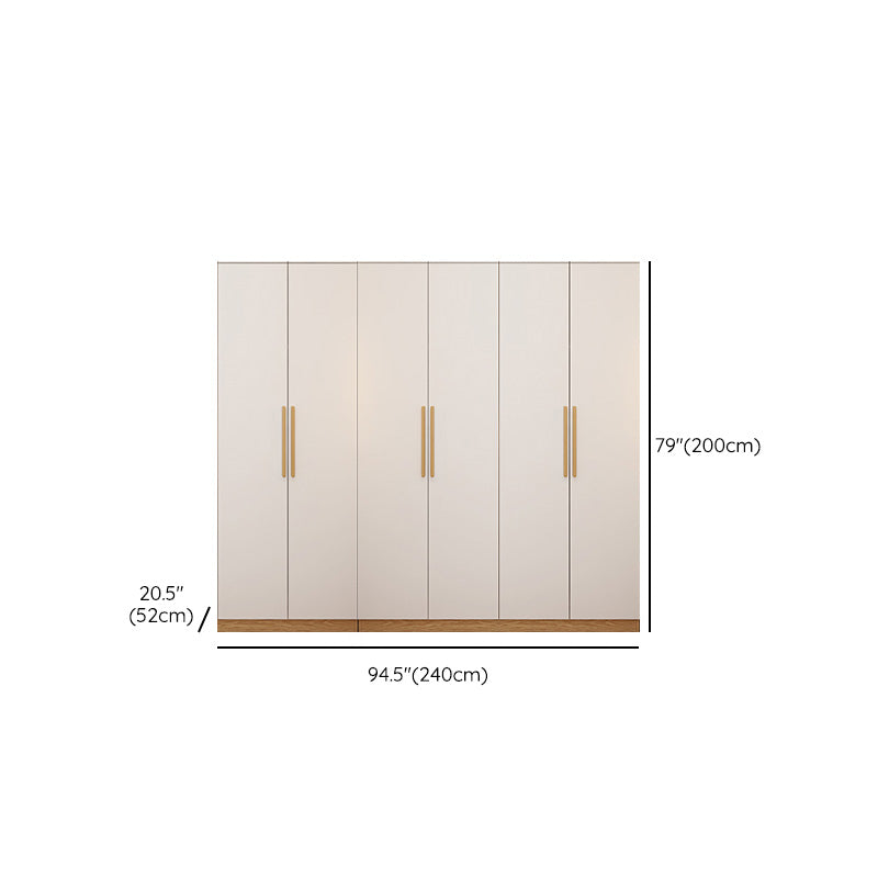 Contemporary Style Wardrobe Wooden Bedroom Closet with Hinged Door