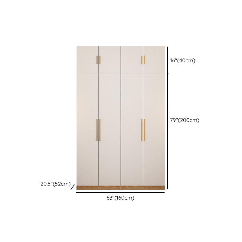 Contemporary Style Wardrobe Wooden Bedroom Closet with Hinged Door