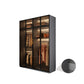 Modern Glass Wardrobe Cloth Rod Included Wardrobe Closet without Light Armories & Top Cabinet Clearhalo 'Armoires & Wardrobes' 'armoires_wardrobes' 'Bedroom Furniture' 'furn' 'furn_armoires_wardrobes' 'Furniture' 6565412