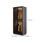 Modern Glass Wardrobe Cloth Rod Included Wardrobe Closet without Light Clearhalo 'Armoires & Wardrobes' 'armoires_wardrobes' 'Bedroom Furniture' 'furn' 'furn_armoires_wardrobes' 'Furniture' 6565430