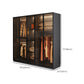 Modern Glass Wardrobe Cloth Rod Included Wardrobe Closet without Light Clearhalo 'Armoires & Wardrobes' 'armoires_wardrobes' 'Bedroom Furniture' 'furn' 'furn_armoires_wardrobes' 'Furniture' 6565438