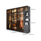 Modern Glass Wardrobe Cloth Rod Included Wardrobe Closet without Light Clearhalo 'Armoires & Wardrobes' 'armoires_wardrobes' 'Bedroom Furniture' 'furn' 'furn_armoires_wardrobes' 'Furniture' 6565456