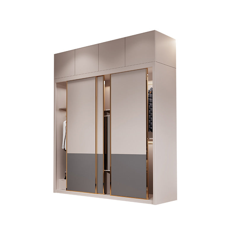 Contemporary Style Wardrobe Wooden Bedroom Wardrobe Closet with Shelves