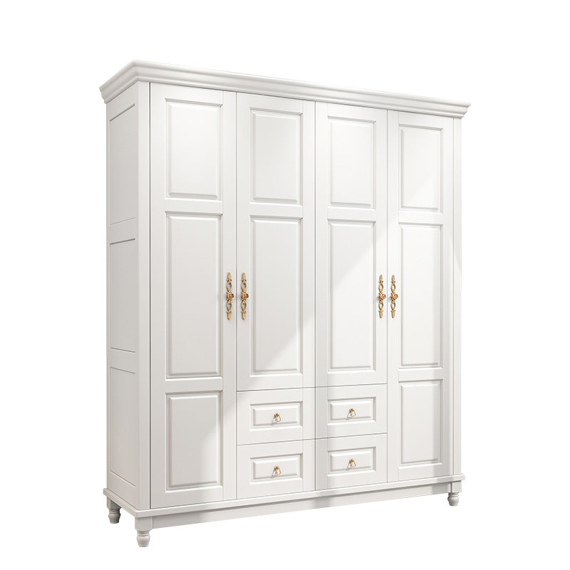 Rubberwood Cabinet with Drawers French Country Wardrobe for Home Clearhalo 'Armoires & Wardrobes' 'armoires_wardrobes' 'Bedroom Furniture' 'furn' 'furn_armoires_wardrobes' 'Furniture' 6565505