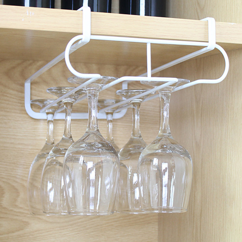 Porte-verre en verre en métal contemporain et stemware suspendu en verre de vin suspendu pour cuisine