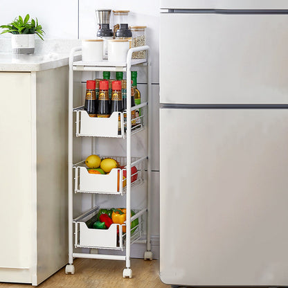 9.5"L x 14"W x 33.5"H Home Dining Metal Prep Table with Basket Open Storage Prep Table