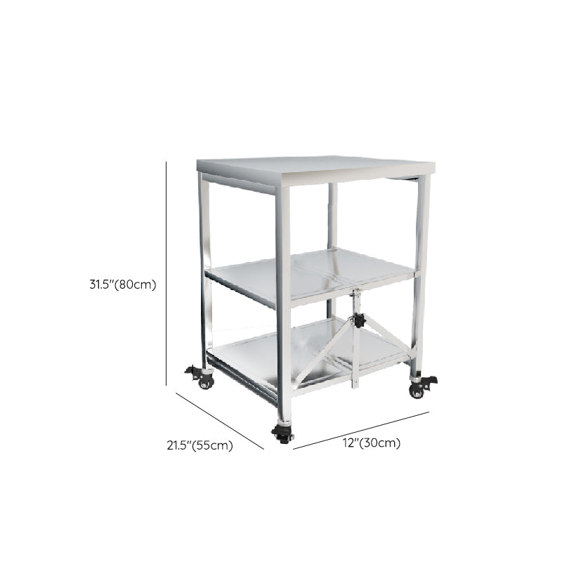 Tavolo da preparazione in metallo moderno tavolo da cucina per la casa con ripiani