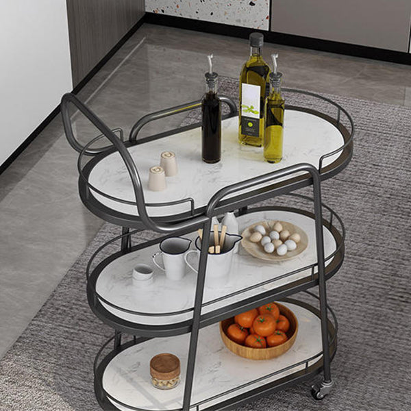 Mesa de preparación de metal para comedor en casa con estantes mesa de preparación para rodar