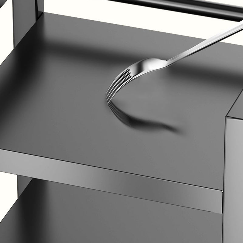 Metal Modern Prep Table Open Storage Home Dining with Basket Prep Table Clearhalo 'furn' 'furn_kitchen_islands_carts' 'Furniture' 'Kitchen & Dining Furniture' 'Kitchen Islands & Carts' 'kitchen_islands_carts' 6565798