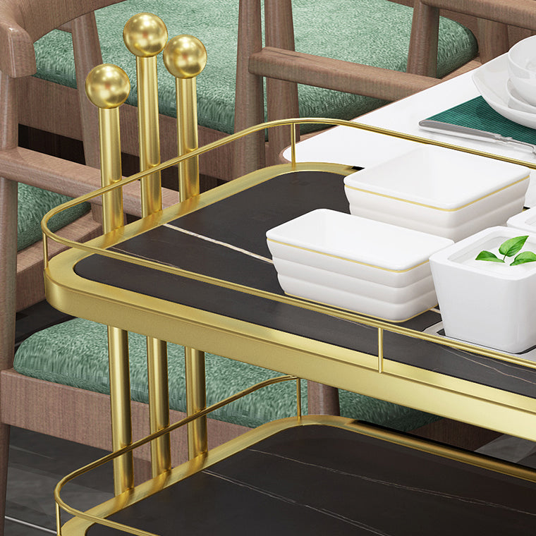 Dining Room Rolling Prep Table Stone Open Storage Prep Table