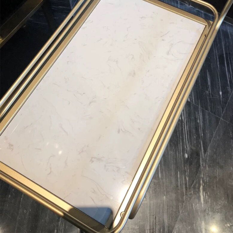 ホームダイニング準備テーブルキャスター付きモダンな長方形の準備テーブル