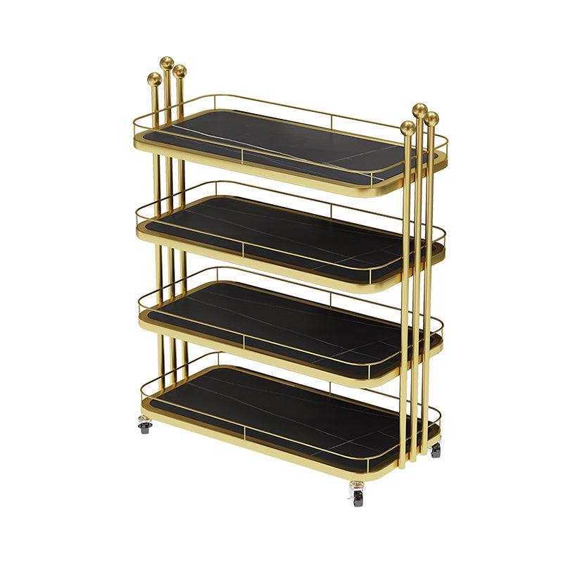 Open Storage Prep Table Modern Dining Room Rectangular Prep Table