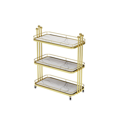 Open Storage Prep Table Modern Dining Room Rectangular Prep Table