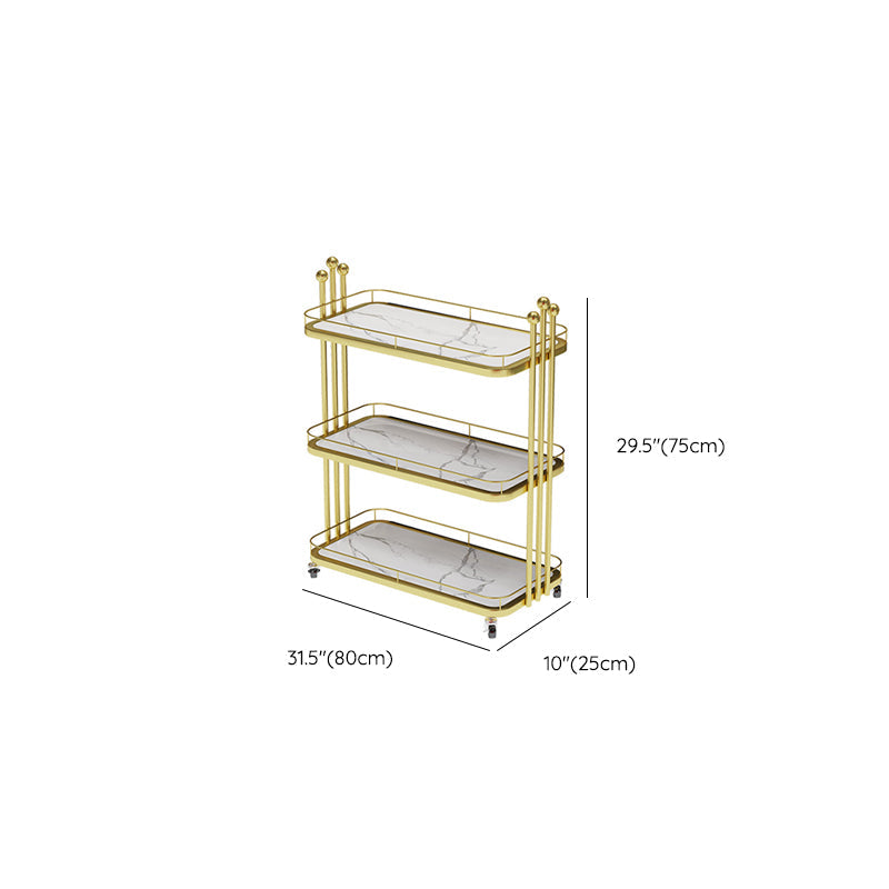 Open Storage Prep Table Modern Dining Room Rectangular Prep Table