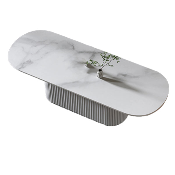 29.25-inch Hoogte Moderne Office Desk Stone Ovaal Writing Desk