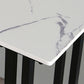 Glam Rectangle Bar Table Set 1/2/3/4 Pieces Faux Marble Pub Set for Dining Room Clearhalo 'Bar Furniture' 'furn' 'furn_home_bar_bar_sets' 'Furniture' 'Home Bars & Bar Sets' 'home_bar_bar_sets' 'Kitchen & Dining Furniture' 6566008