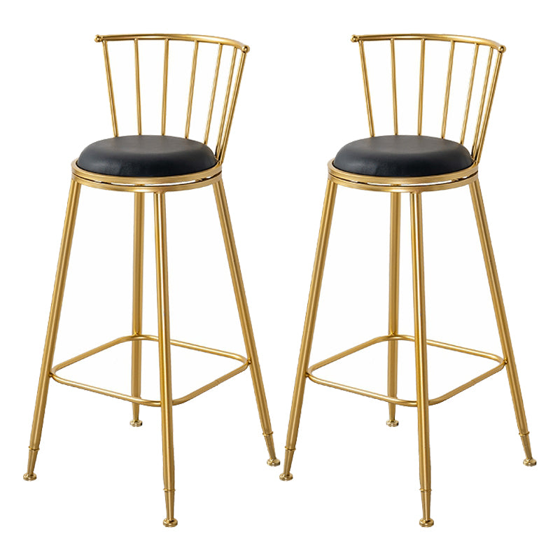 Glam Rectangle Bar Table Set 1/2/3/4 Pieces Faux Marble Pub Set for Dining Room Black-Gold 30"H Stools (Set of 2) Clearhalo 'Bar Furniture' 'furn' 'furn_home_bar_bar_sets' 'Furniture' 'Home Bars & Bar Sets' 'home_bar_bar_sets' 'Kitchen & Dining Furniture' 6566011