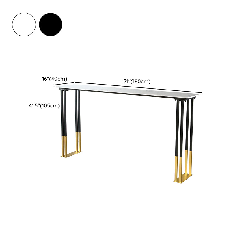 Glam Rectangle Bar Table Set 1/2/3/4 Pieces Faux Marble Pub Set for Dining Room Clearhalo 'Bar Furniture' 'furn' 'furn_home_bar_bar_sets' 'Furniture' 'Home Bars & Bar Sets' 'home_bar_bar_sets' 'Kitchen & Dining Furniture' 6566017