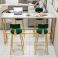 Glam Style Bar Set 1/2/3/5 Pieces Faux Marble Rectangle Counter Set Clearhalo 'Bar Furniture' 'furn' 'furn_home_bar_bar_sets' 'Furniture' 'Home Bars & Bar Sets' 'home_bar_bar_sets' 'Kitchen & Dining Furniture' 6566088
