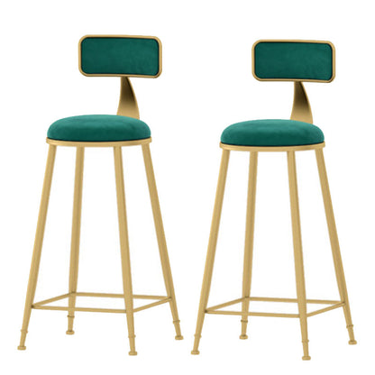 Glam Style Bar Set 1/2/3/5 Pieces Faux Marble Rectangle Counter Set Green 30"H Stools (Set of 2) Clearhalo 'Bar Furniture' 'furn' 'furn_home_bar_bar_sets' 'Furniture' 'Home Bars & Bar Sets' 'home_bar_bar_sets' 'Kitchen & Dining Furniture' 6566090