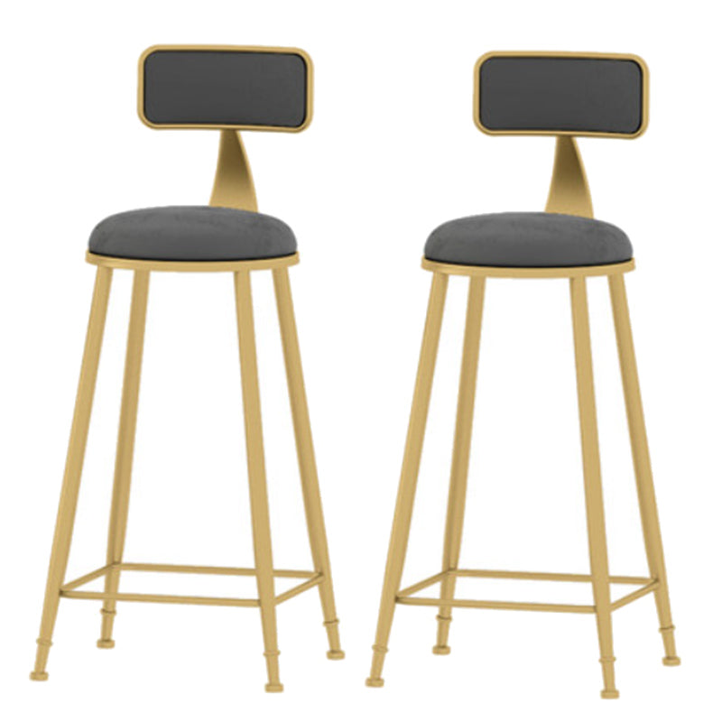 Glam Style Bar Set 1/2/3/5 Pieces Faux Marble Rectangle Counter Set Grey 30"H Stools (Set of 2) Clearhalo 'Bar Furniture' 'furn' 'furn_home_bar_bar_sets' 'Furniture' 'Home Bars & Bar Sets' 'home_bar_bar_sets' 'Kitchen & Dining Furniture' 6566093